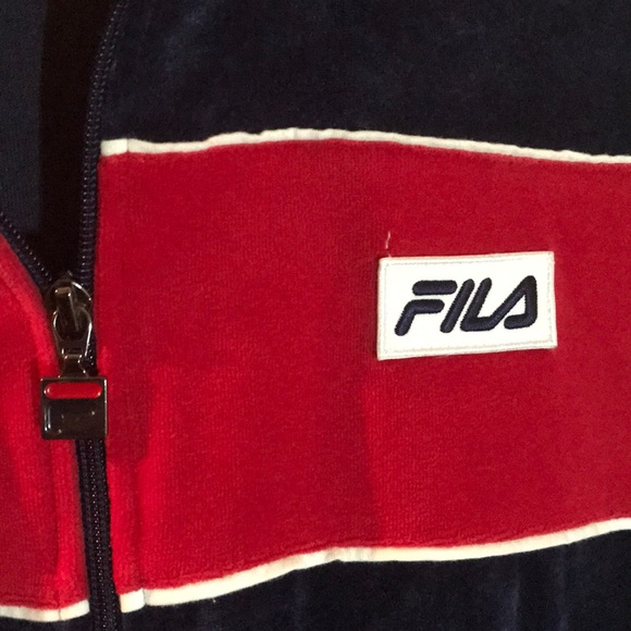 Velour fila jacket/ track top - Picture 4 of 4